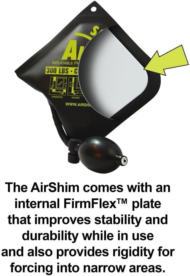 image:imageCalculated Industries 1194 AirShim XL Inflatable Pry Bar and Leveling Tool 500 LB Load Holding Rating ContractorGrade Alignment Pump Wedge2 Piece Standard