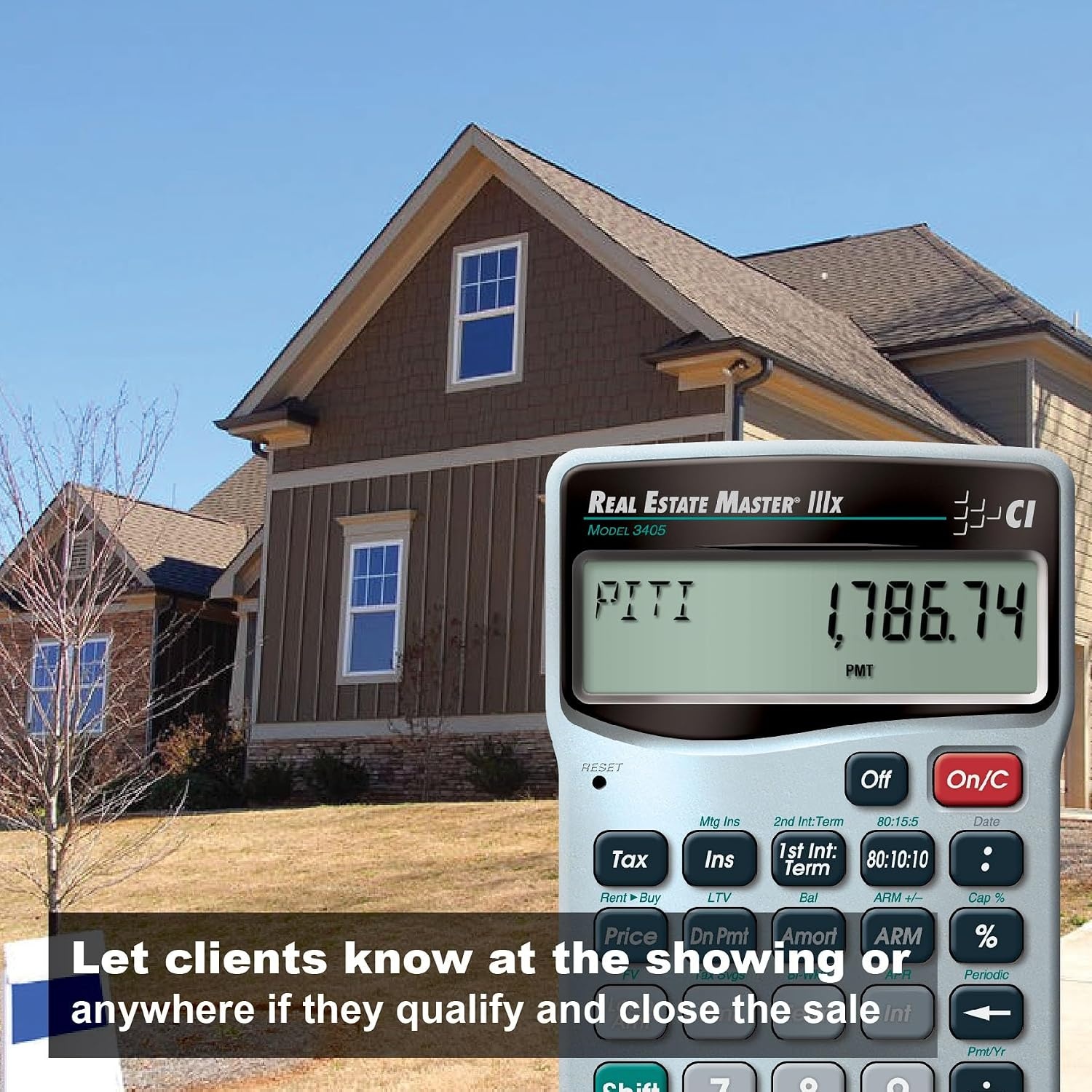 image:imageCalculated Industries 3405 Real Estate Master IIIx Residential Real Estate Finance Calculator ClearlyLabeled Function Keys Simplest Operation Solves Payments Amortizations ARMs Combos More Residential RE Finance Clearly Labeled Function Keys Simplest Operation Solves Payments Amortizations ARMs amp Combos