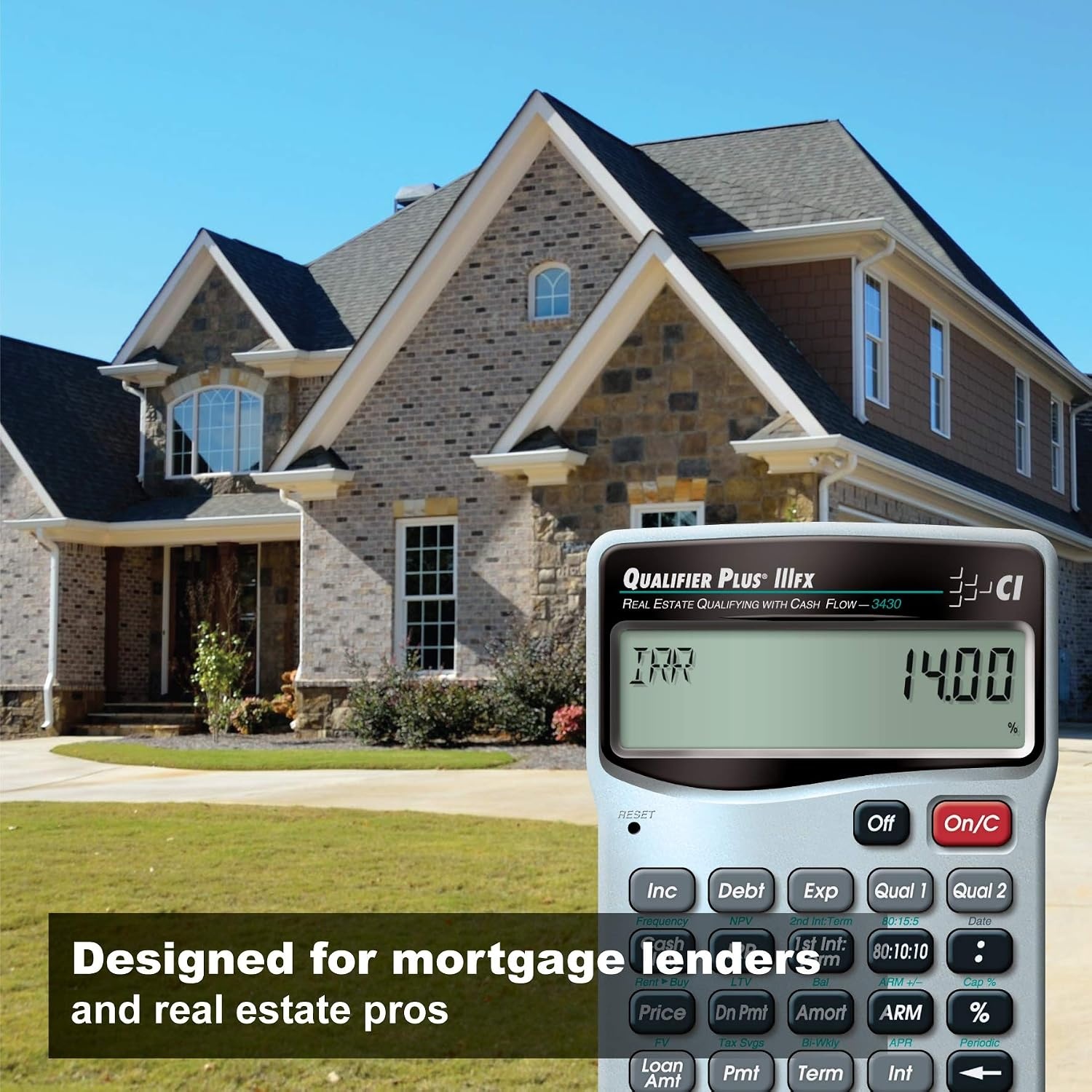 image:imageCalculated Industries 3430 Qualifier Plus IIIfx Real Estate Calculator Advanced Mortgage Finance ClearlyLabeled Keys Buyer PreQualifying Payments amp Amortizations ARMs Combos FHAVA