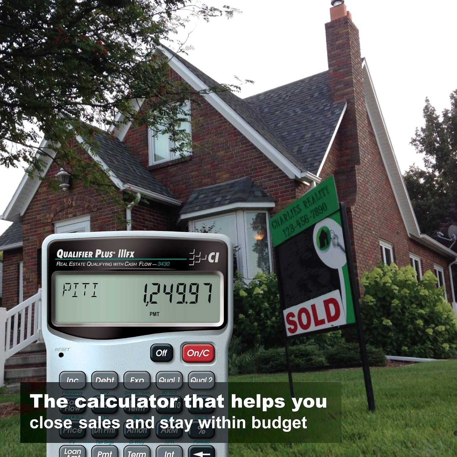 image:imageCalculated Industries 3430 Qualifier Plus IIIfx Real Estate Calculator Advanced Mortgage Finance ClearlyLabeled Keys Buyer PreQualifying Payments amp Amortizations ARMs Combos FHAVA