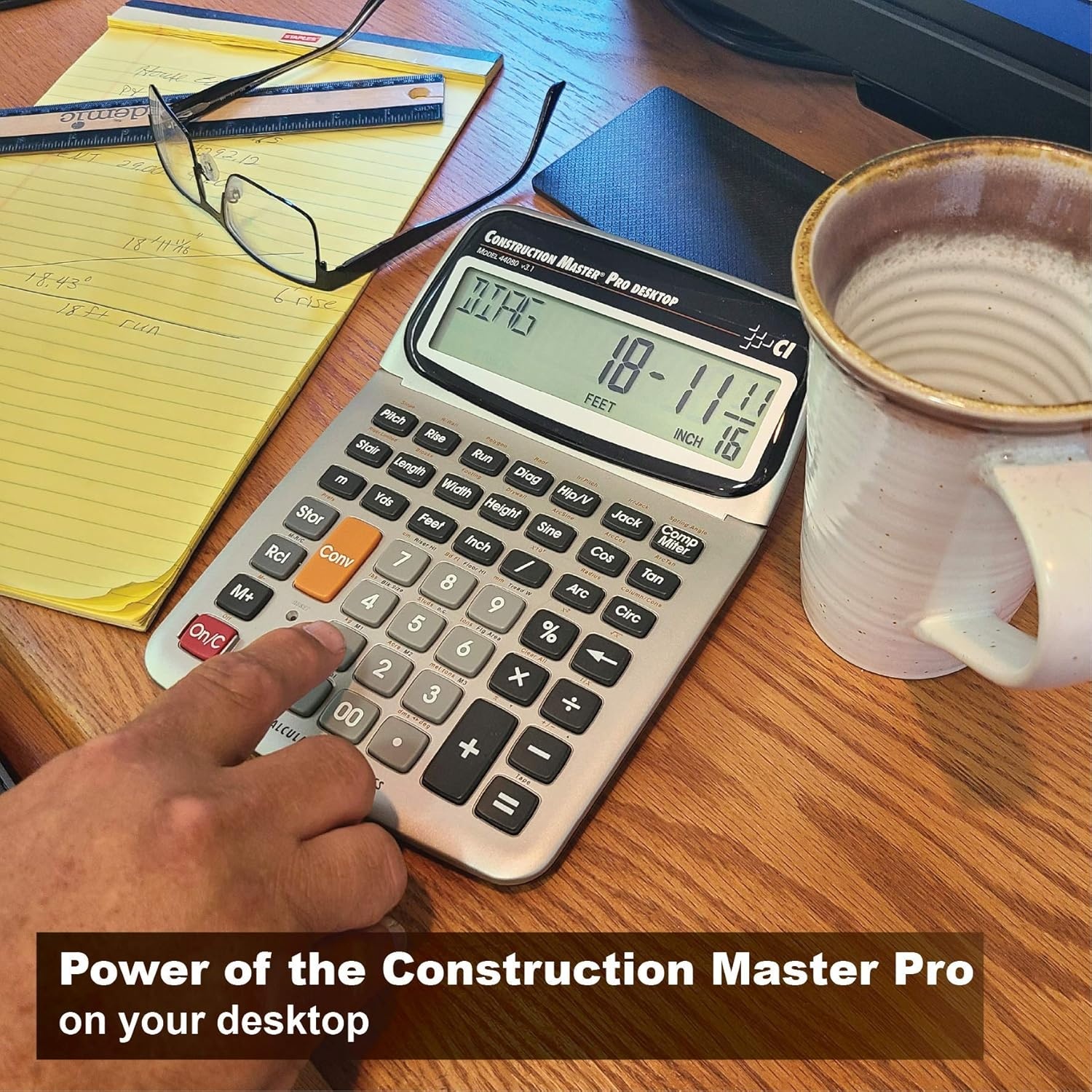 image:imageCalculated Industries 4065 Construction Master Pro Advanced Construction Math FeetinchFraction Calculator for Contractors Estimators Builders Framers Remodelers Renovators and Carpenters Advanced Construction Math FeetInchFractions For Contractors Estimators BuildersDesktop