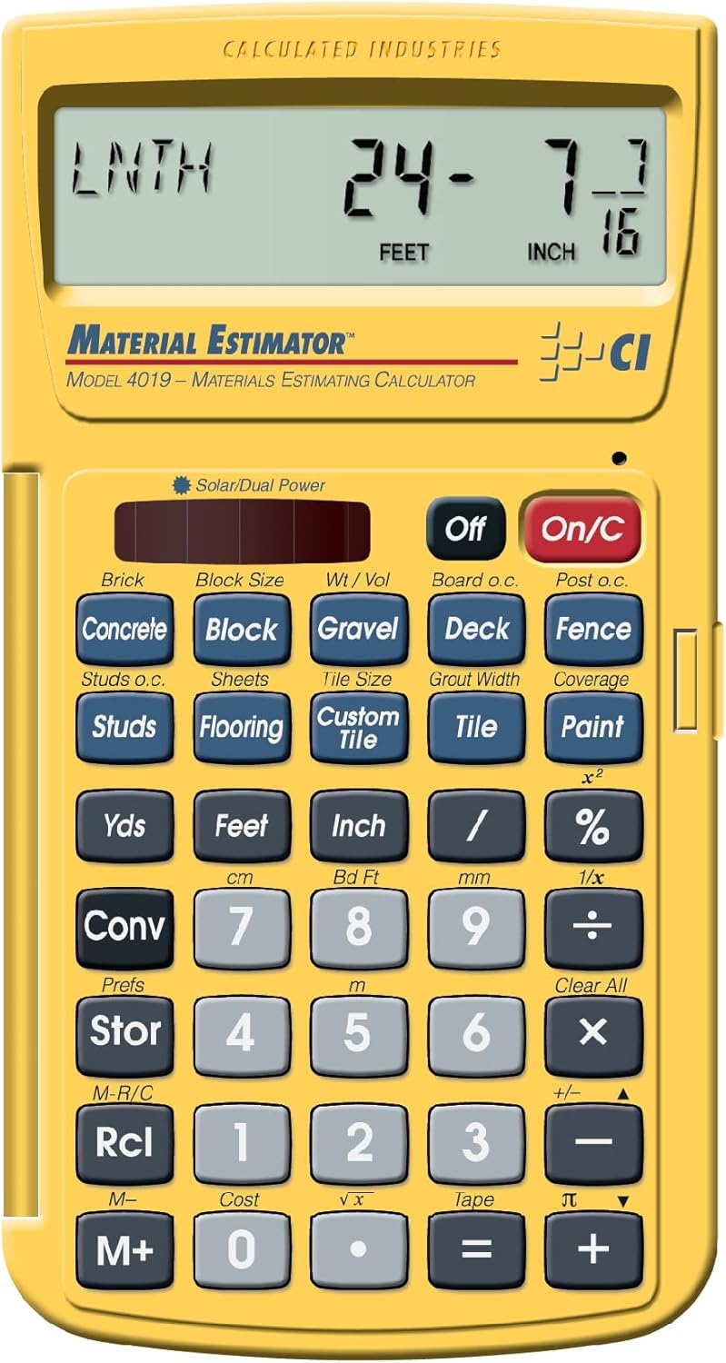 image:imageCalculated Industries 4065 Construction Master Pro Advanced Construction Math FeetinchFraction Calculator for Contractors Estimators Builders Framers Remodelers Renovators and Carpenters Advanced Construction Math FeetInchFractions For Contractors Estimators BuildersDesktop