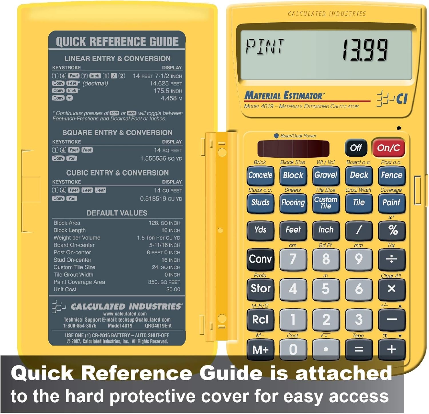 image:imageCalculated Industries 4065 Construction Master Pro Advanced Construction Math FeetinchFraction Calculator for Contractors Estimators Builders Framers Remodelers Renovators and Carpenters Advanced Construction Math FeetInchFractions For Contractors Estimators BuildersDesktop