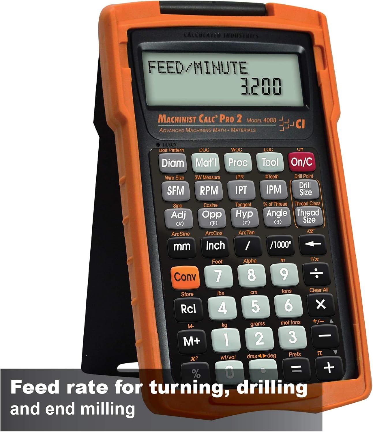 image:imageCalculated Industries 4088 Machinist Calc Pro 2 Advanced Machining Calculator Speeds and Feeds DOC LOC and WOC for Materials and Tool settings Machinists Setters Tool amp Die Makers Shop Owners EngineeringScientific Speeds amp Feeds DOC LOC amp WOC Materials and Tool SettingsCalculator