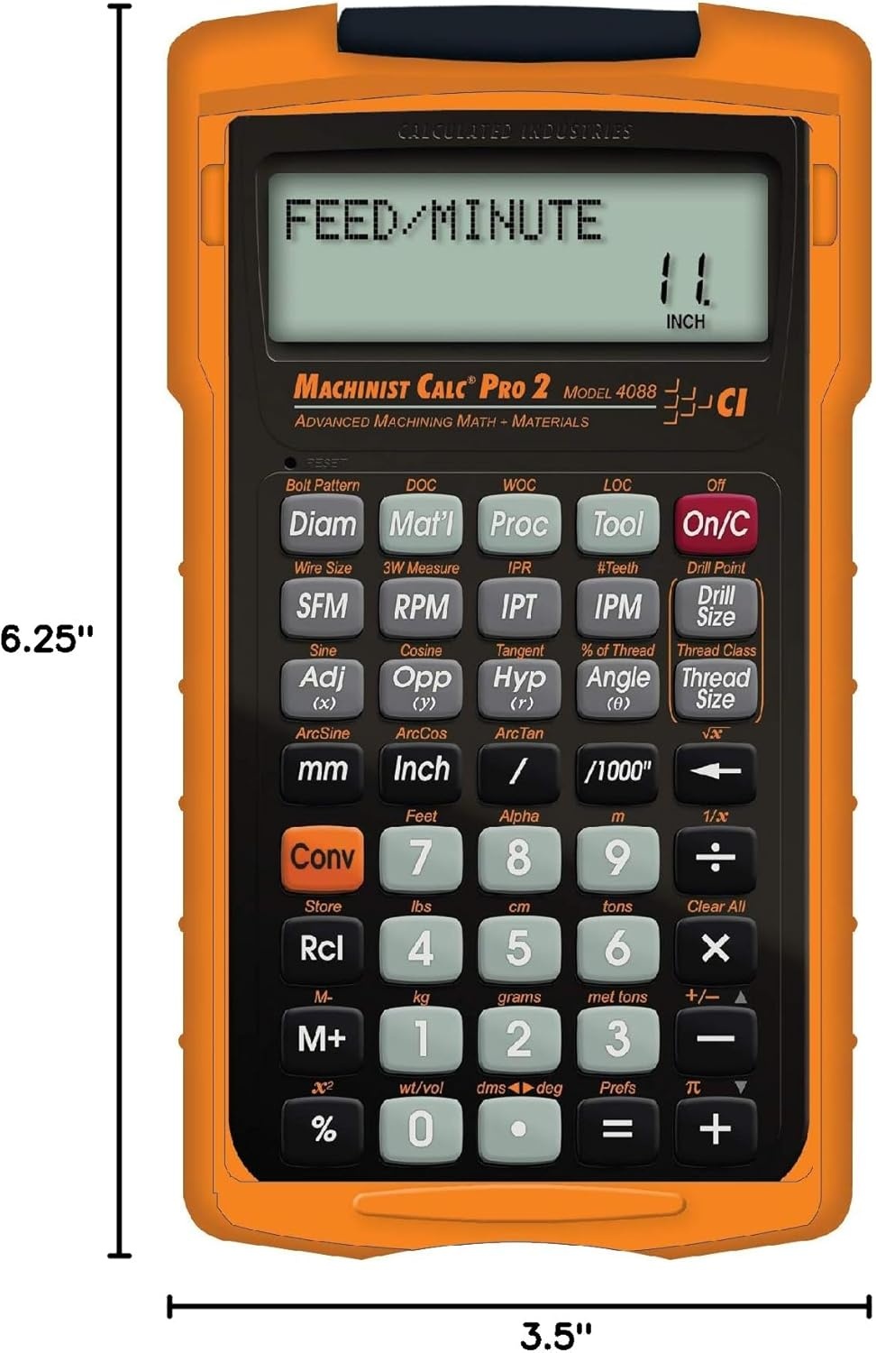 image:imageCalculated Industries 4088 Machinist Calc Pro 2 Advanced Machining Calculator Speeds and Feeds DOC LOC and WOC for Materials and Tool settings Machinists Setters Tool amp Die Makers Shop Owners EngineeringScientific Speeds amp Feeds DOC LOC amp WOC Materials and Tool SettingsCalculator