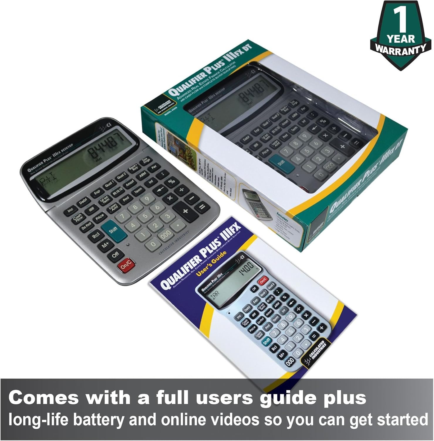 image:imageCalculated Industries 43430 Qualifier Plus IIIfx Desktop PRO Calculator Real Estate Mortgage Finance ClearlyLabeled Keys Buyer PreQualifying Payments Amortizations ARMs Combos FHAVA