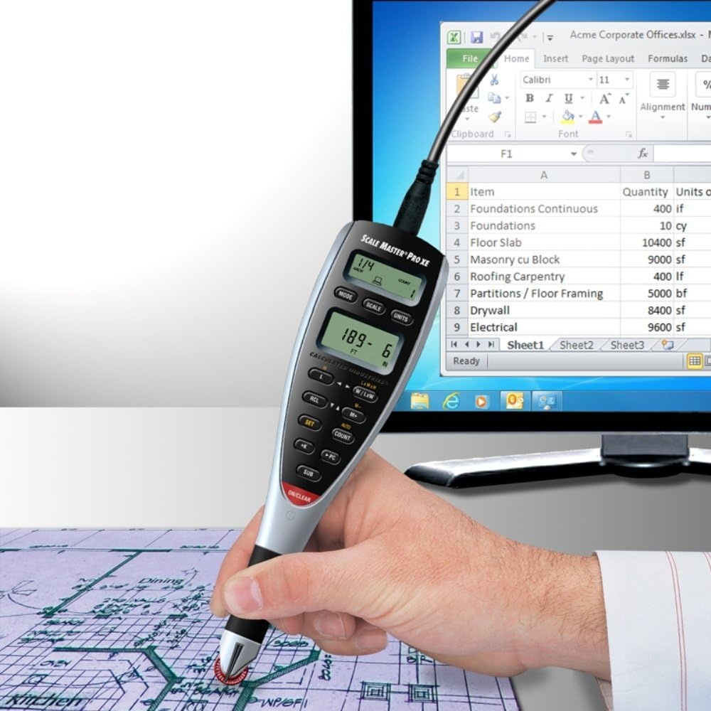 image:imageCalculated Industries 6335 Scale Master ProXE Advanced Digital Plan Measure with PC InterfaceMeasure