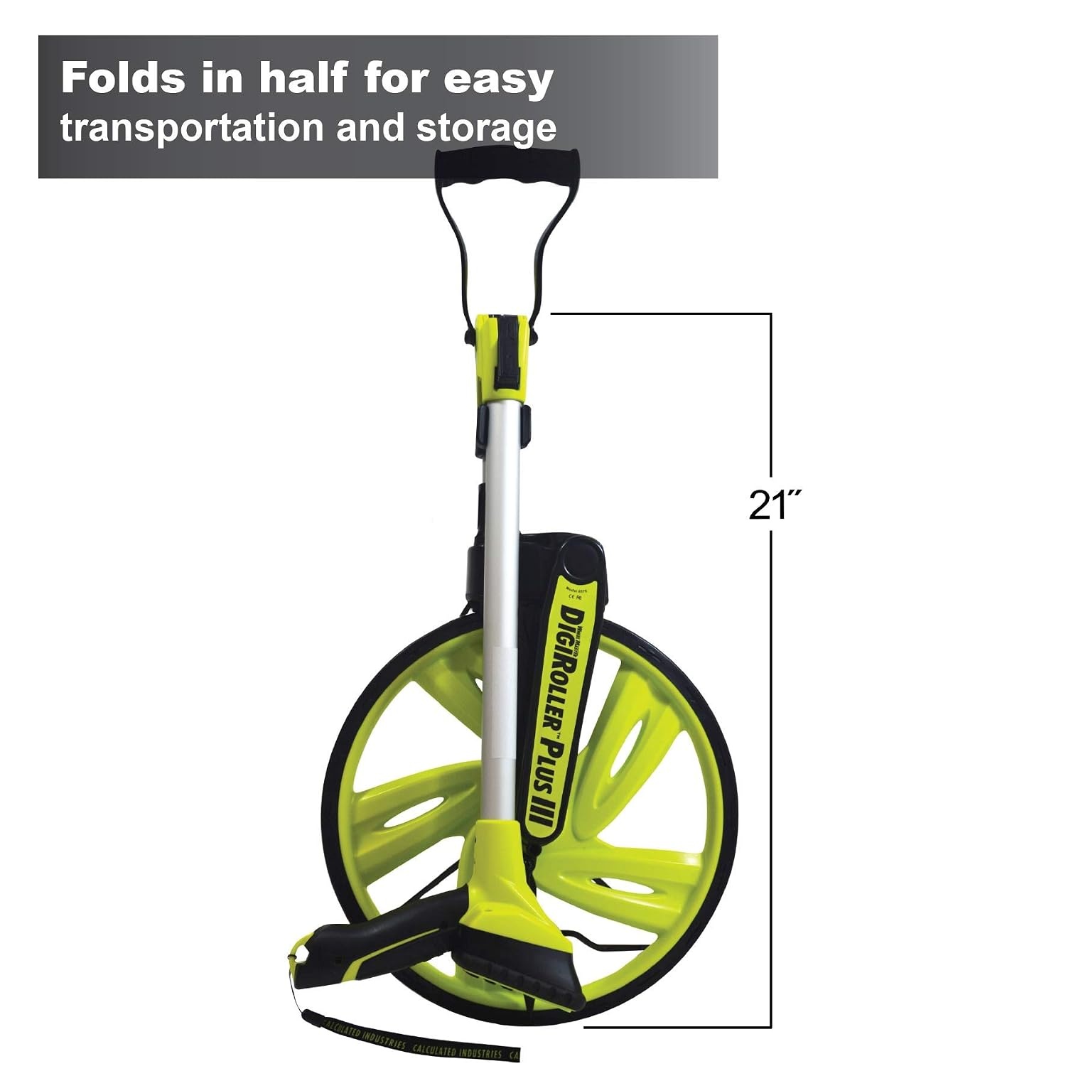 image:imageCalculated Industries 6575 DigiRoller Plus III 125 Inch Estimators Electronic Distance Measuring Wheel with Large Backlit Digital Display Measure in Feet Inches Meters Yards FREE Carrying PackMeasuring Wheel