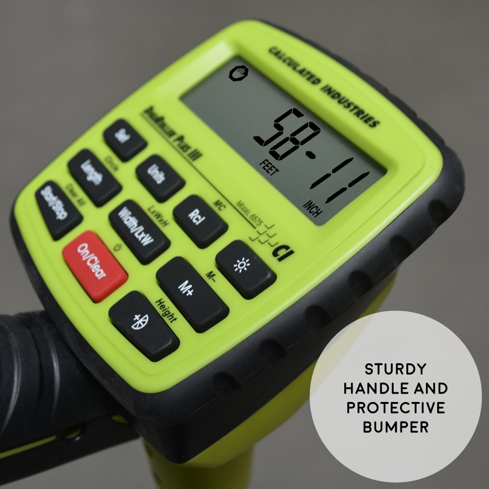 image:imageCalculated Industries 6575 DigiRoller Plus III 125 Inch Estimators Electronic Distance Measuring Wheel with Large Backlit Digital Display Measure in Feet Inches Meters Yards FREE Carrying PackMeasuring Wheel