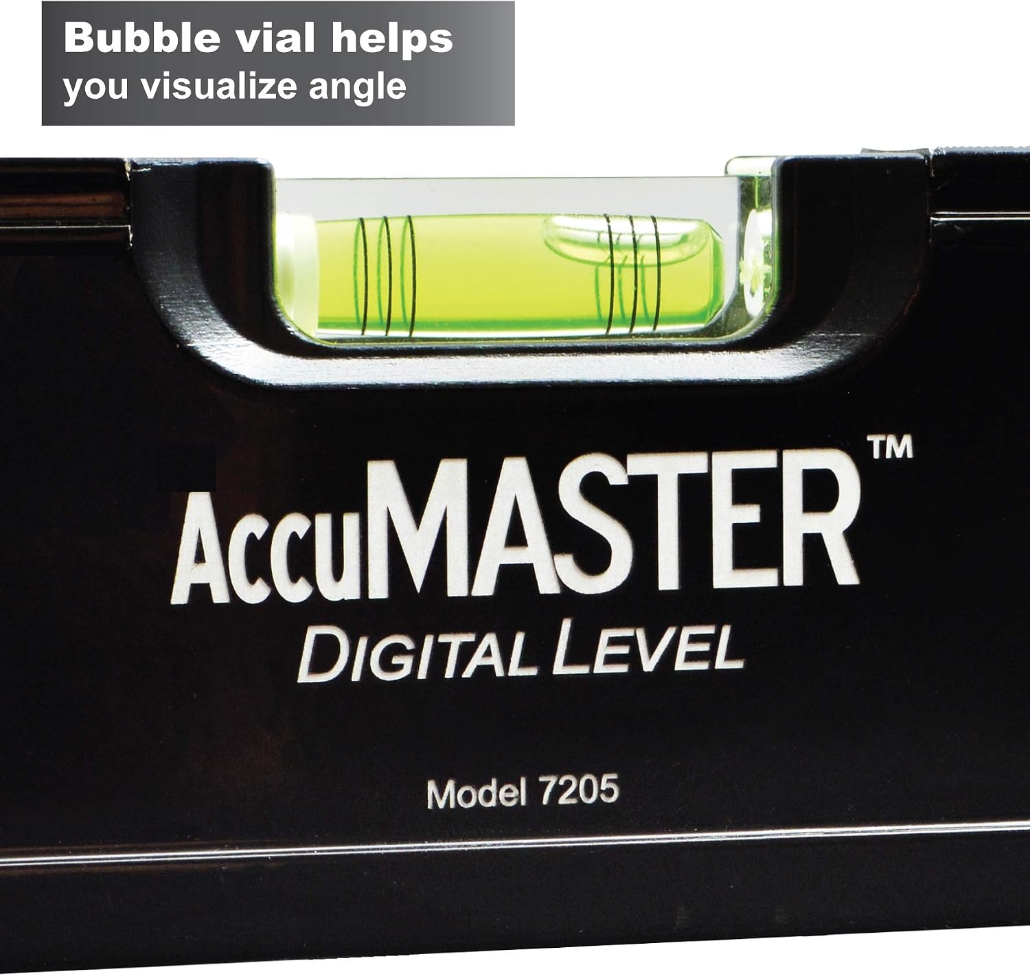 image:imageCalculated Industries 7205 AccuMASTER 10 Digital Level Precision Aluminum Frame Neodymium Magnets in Base Bright LCD Display amp Bubble Vial Measures Degree InFt