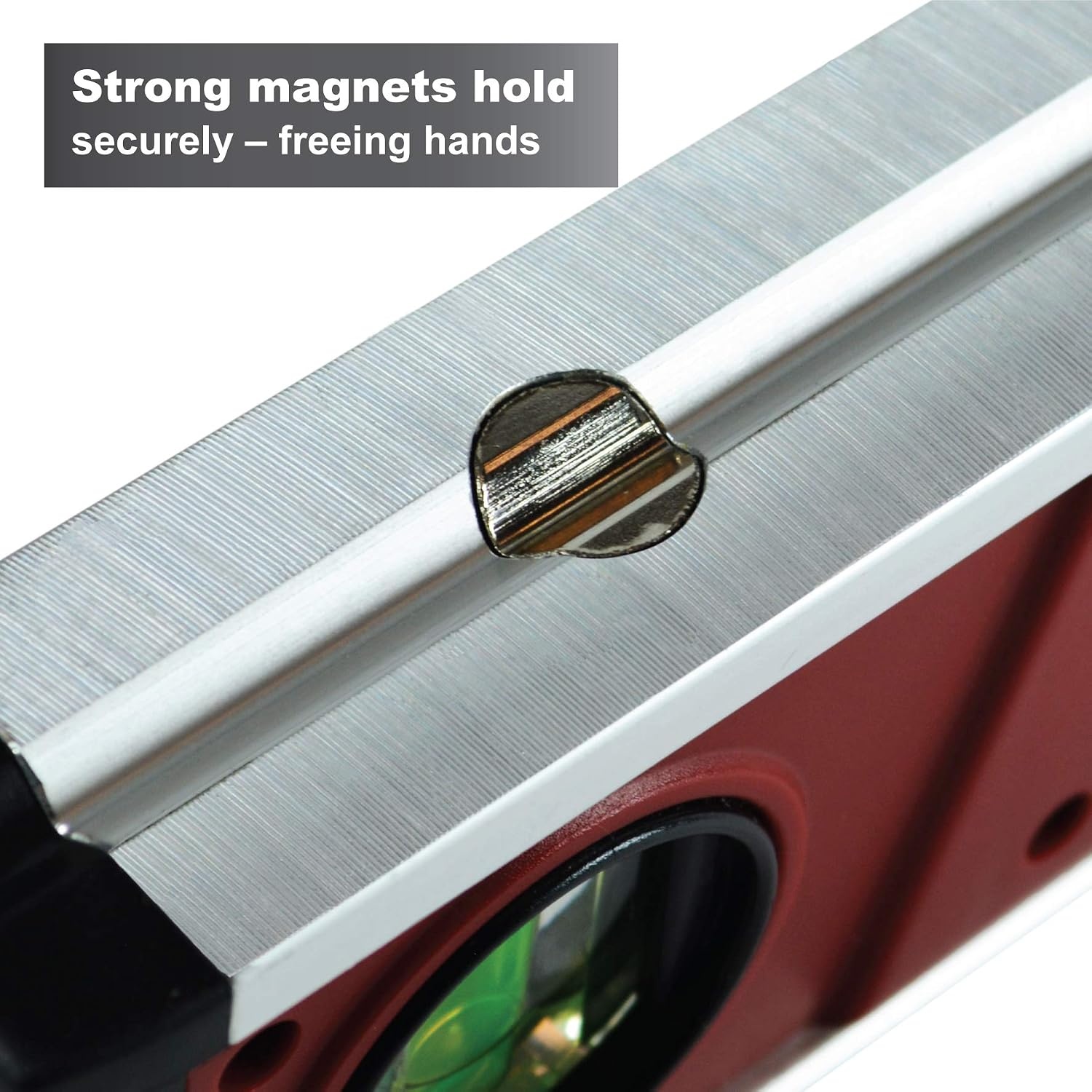 image:imageCalculated Industries 7210 AccuMASTER PRO Digital Torpedo Level and Protractor 10 Inch Neodymium Magnets Bright LED Display IP54 DustWater Resistant Red