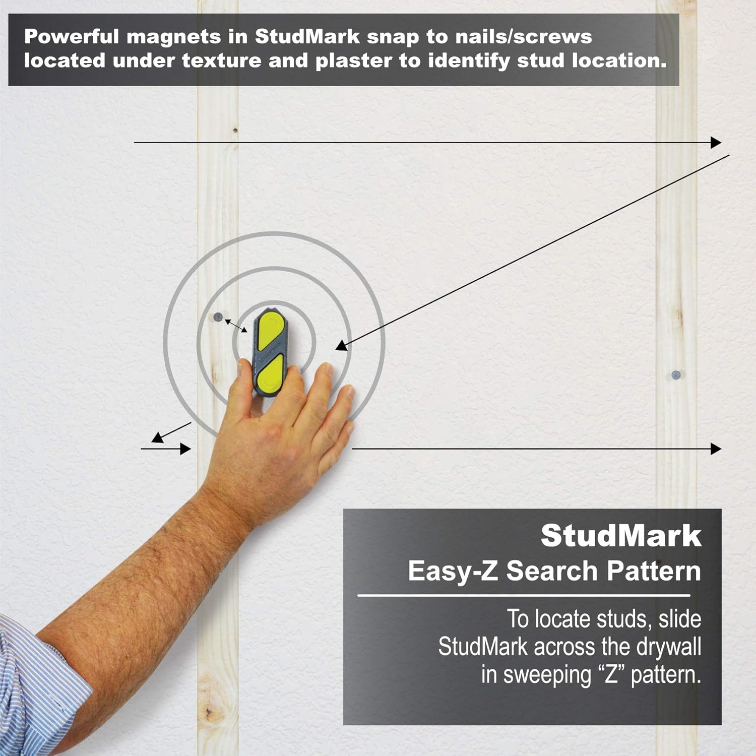 image:imageCalculated Industries 7310 StudMark Magnetic Stud Finder with 2 Removable Magnet Markers Finds amp Marks up to 3 Stud Locations Updated 2020 More Powerful Rare Earth Magnets No Batteries NeededStud Finder