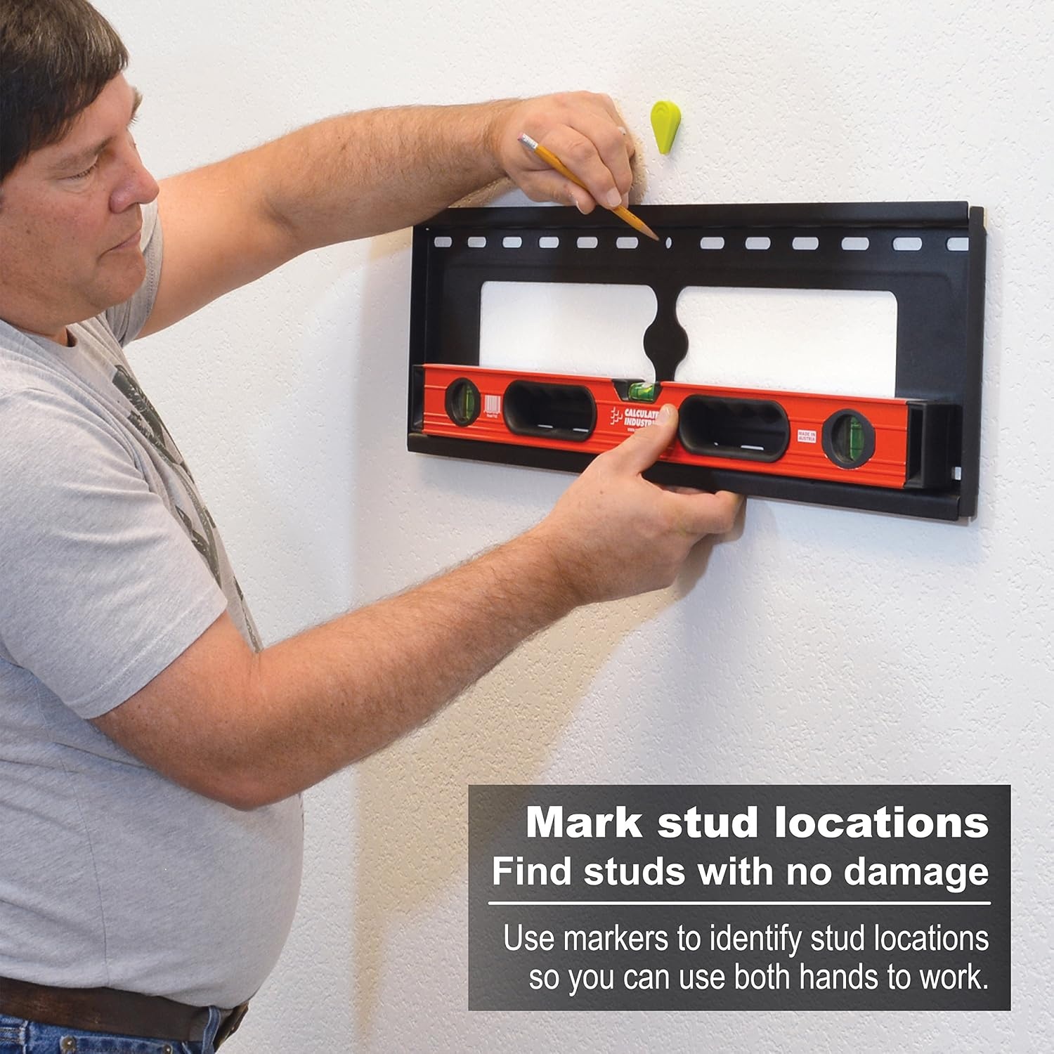 image:imageCalculated Industries 7310 StudMark Magnetic Stud Finder with 2 Removable Magnet Markers Finds amp Marks up to 3 Stud Locations Updated 2020 More Powerful Rare Earth Magnets No Batteries NeededStud Finder