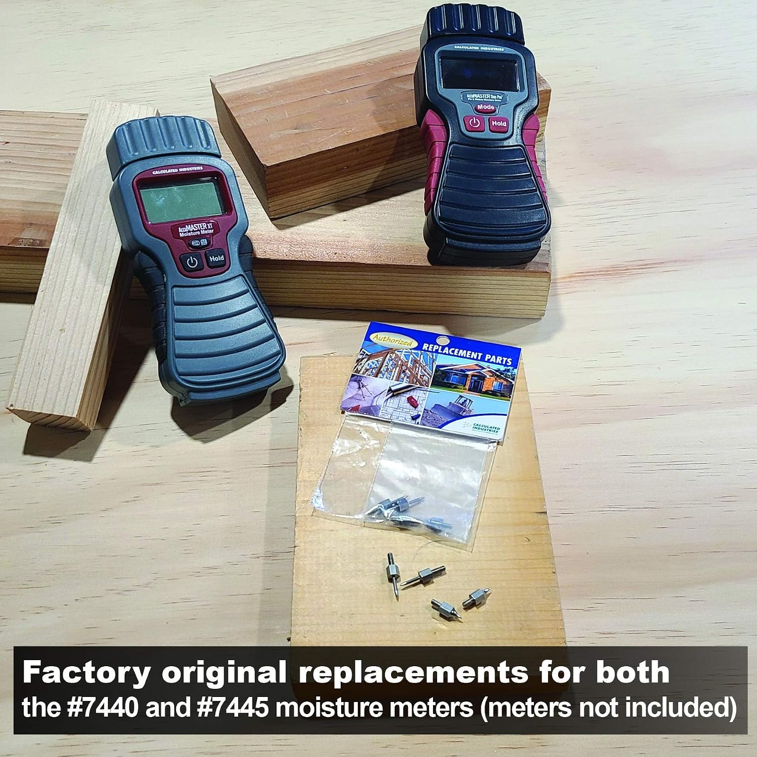image:imageCalculated Industries 7442PINS AccuMASTER Moisture Meter Replacement Pins Pack Two Pairs of Pins Fit AccuMaster models 7440 and 7445 Stainless Steel