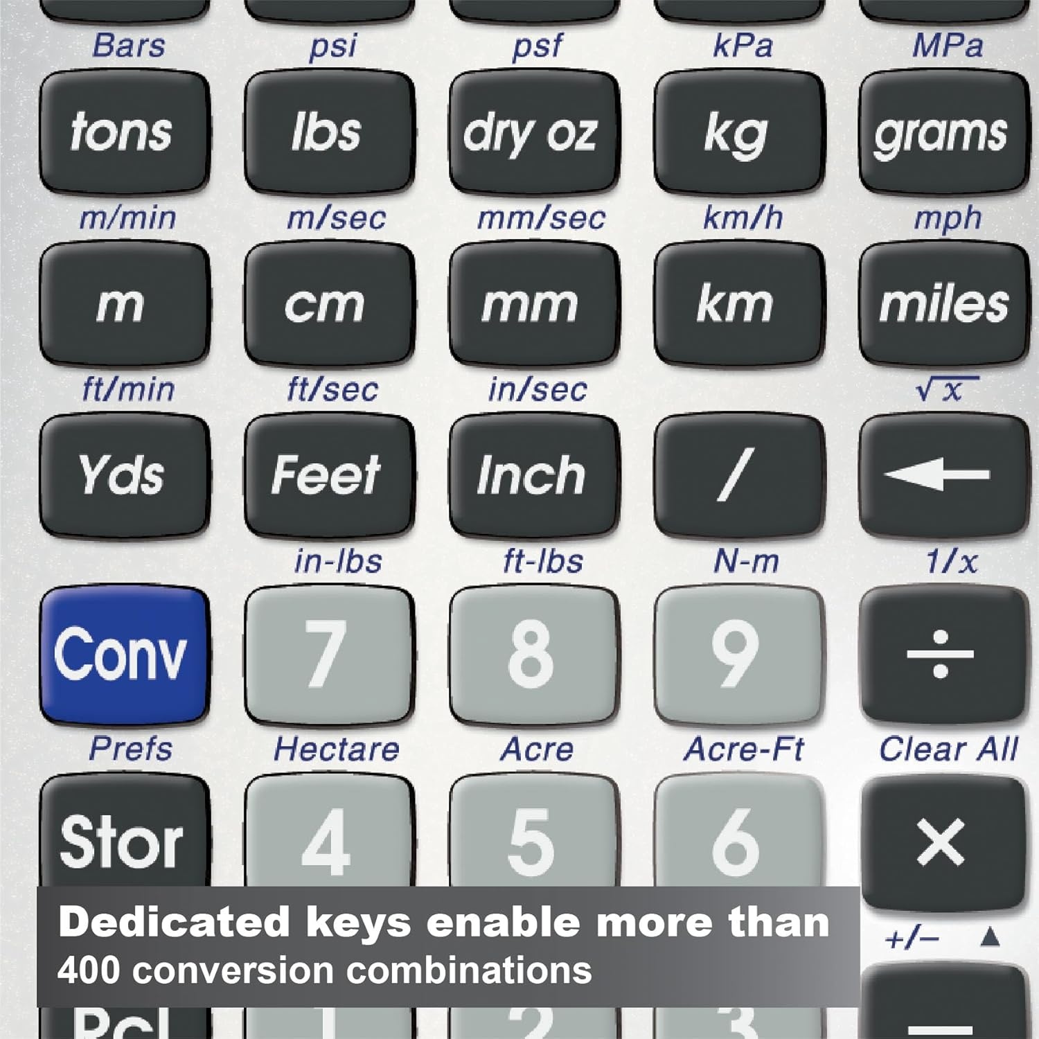 image:imageCalculated Industries 8025 Ultra Measure Master Professional Grade US Standard to Metric Conversion Calculator Tool for Engineers Architects Builders Scientists and Students 60 Units Builtin Silver
