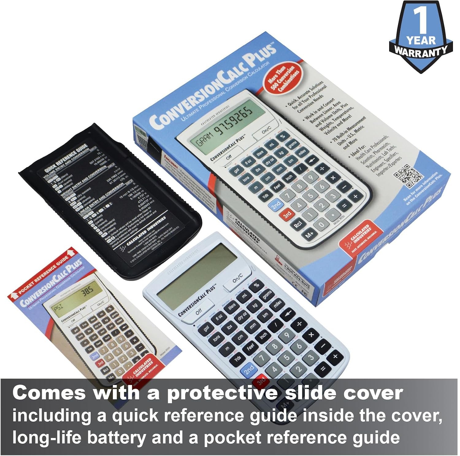 image:imageCalculated Industries 8030 ConversionCalc Plus Conversion Calculator 70 Units 500 Professional Conversion Combinations