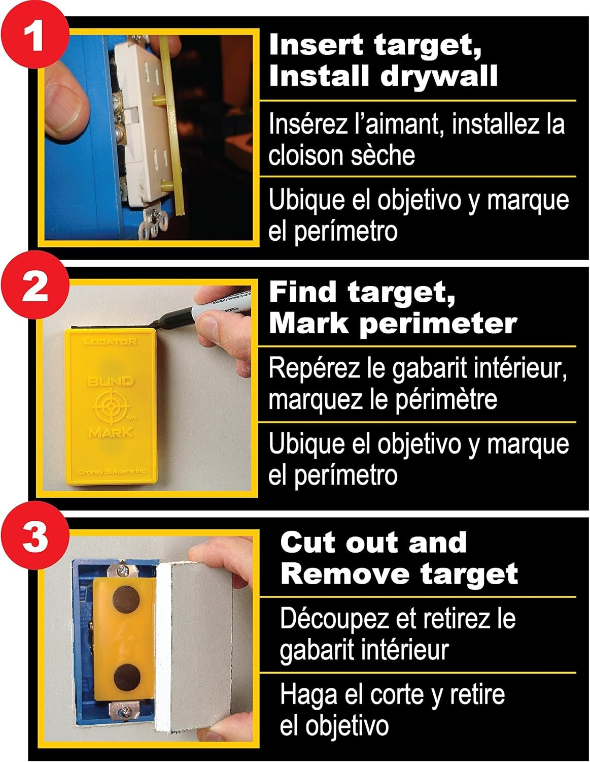 image:imageCalculated Industries 8120 Plug Mark Drywall Electrical Box Cutout Locator for Existing Electrical Outlets in Rehabilitation and Replacement Work Red