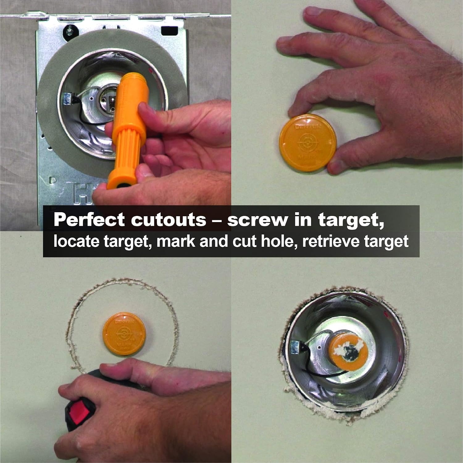 image:imageCalculated Industries 8125 Value Pack Blind Mark and Center Mark Drywall Install Tools For Electrical Outlet Box and Recessed CanLight Cutouts Powerful RareEarth Magnetic Targets and Locator