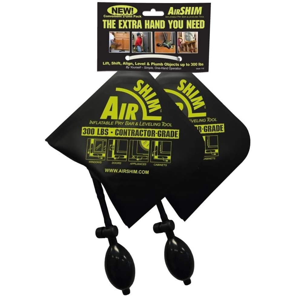 image:imageCalculated Industries 1194 AirShim XL Inflatable Pry Bar and Leveling Tool 500 LB Load Holding Rating ContractorGrade Alignment Pump Wedge2 Piece Standard