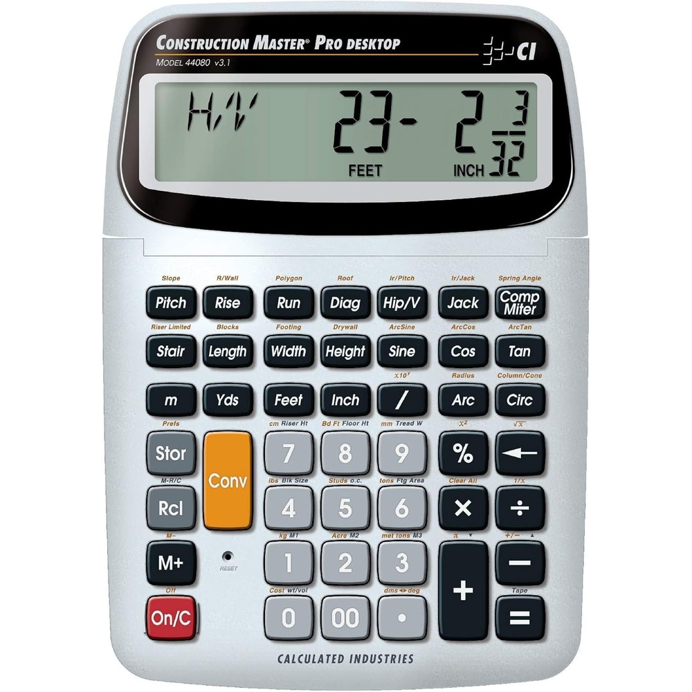 image:imageCalculated Industries 4065 Construction Master Pro Advanced Construction Math FeetinchFraction Calculator for Contractors Estimators Builders Framers Remodelers Renovators and Carpenters  Advanced Construction Math FeetInchFractions For Contractors Estimators BuildersDesktop