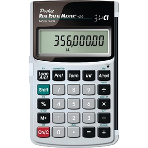 Calculated Industries 3400 Pocket Real Estate Master Financial Calculator | Pocket mortgage calc solves payments, loan amount, interest, term, amortization, remaining balance, future value & date math
