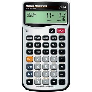 Calculated Industries 4020 Measure Master Pro Feet-Inch-Fraction and Metric Construction Math Calculator, Silver | Feet-Inch-Fraction and Metric, For Architects, Estimators, Contractors, Project Managers, Woodworkers and Fabricators(Pack of 1)