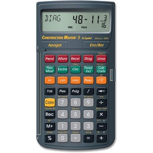 Calculated Industries 4065 Construction Master Pro Advanced Construction Math Feet-inch-Fraction Calculator for Contractors, Estimators, Builders, Framers, Remodelers, Renovators and Carpenters | Advanced Construction Math, Feet-Inch-Fractions, For Contractors, Estimators, Builders(CM5 en Espanol)