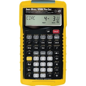 Calculated Industries 4090 Sheet Metal/HVAC Pro Calc Calculator | Advanced Construction-Math for Sheet Metal & HVAC Pros, Fan Law Functions, ArcK Built-in Constant, Laws of Cosines
