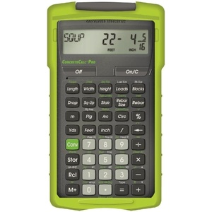 Calculated Industries 4225 ConcreteCalc Pro Advanced Feet-Inch-Fraction, Metric Construction-Math Calculator Tool for Concrete, Masonry, Paving Contractors and Estimators | Advanced Feet-Inch-Fraction, Metric, For Concrete, Masonry, Paving, Contractors and Estimators