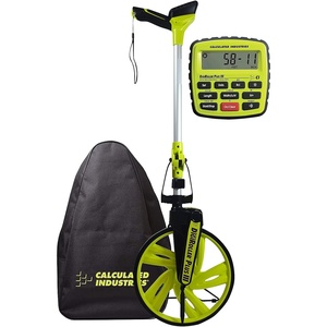 Calculated Industries #6575 DigiRoller Plus III 12.5 Inch Estimators Electronic Distance Measuring Wheel with Large Backlit Digital Display; Measure in Feet, Inches, Meters, Yards; FREE Carrying Pack(Measuring Wheel)