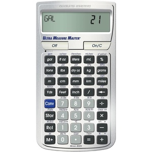 Calculated Industries 8025 Ultra Measure Master Professional Grade U.S. Standard to Metric Conversion Calculator Tool for Engineers, Architects, Builders, Scientists and Students | 60+ Units Built-in, Silver