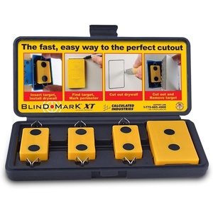 Calculated Industries 8105 Blind Mark Drywall Electrical Box Locator Tool – Powerful Rare-Earth Magnetic Targets (3) and Locator Kit(3 Targets + Case)